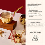 Chai Starter Kit (Brass Saucepan with Insulated handle + Brass Mortar and Pestle)
