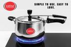 IndiChef Aluminium Pressure Cooker Heavy-Gauge Body | Fast & Even Cooking | Gas Stove Compatible | Durable & Lightweight Design