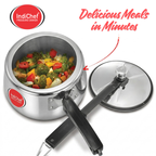 IndiChef Aluminium Pressure Cooker Heavy-Gauge Body | Fast & Even Cooking | Gas Stove Compatible | Durable & Lightweight Design