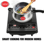 IndiChef Triply Stainless Steel Contura Pressure Cooker, Heavy-Duty Base for Less-oil, Healthy Cooking | Suitable for Induction & Gas | Durable, Scratch-Resistant Surface |