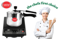 IndiChef Triply Stainless Steel Plain Pressure Cooker, Heavy-Duty Base for Less-oil, Healthy Cooking | Suitable for Induction & Gas | Durable, Scratch-Resistant Surface |