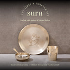 Kids Dinner Set Handcrafted In Pure Kansa (Bronze)