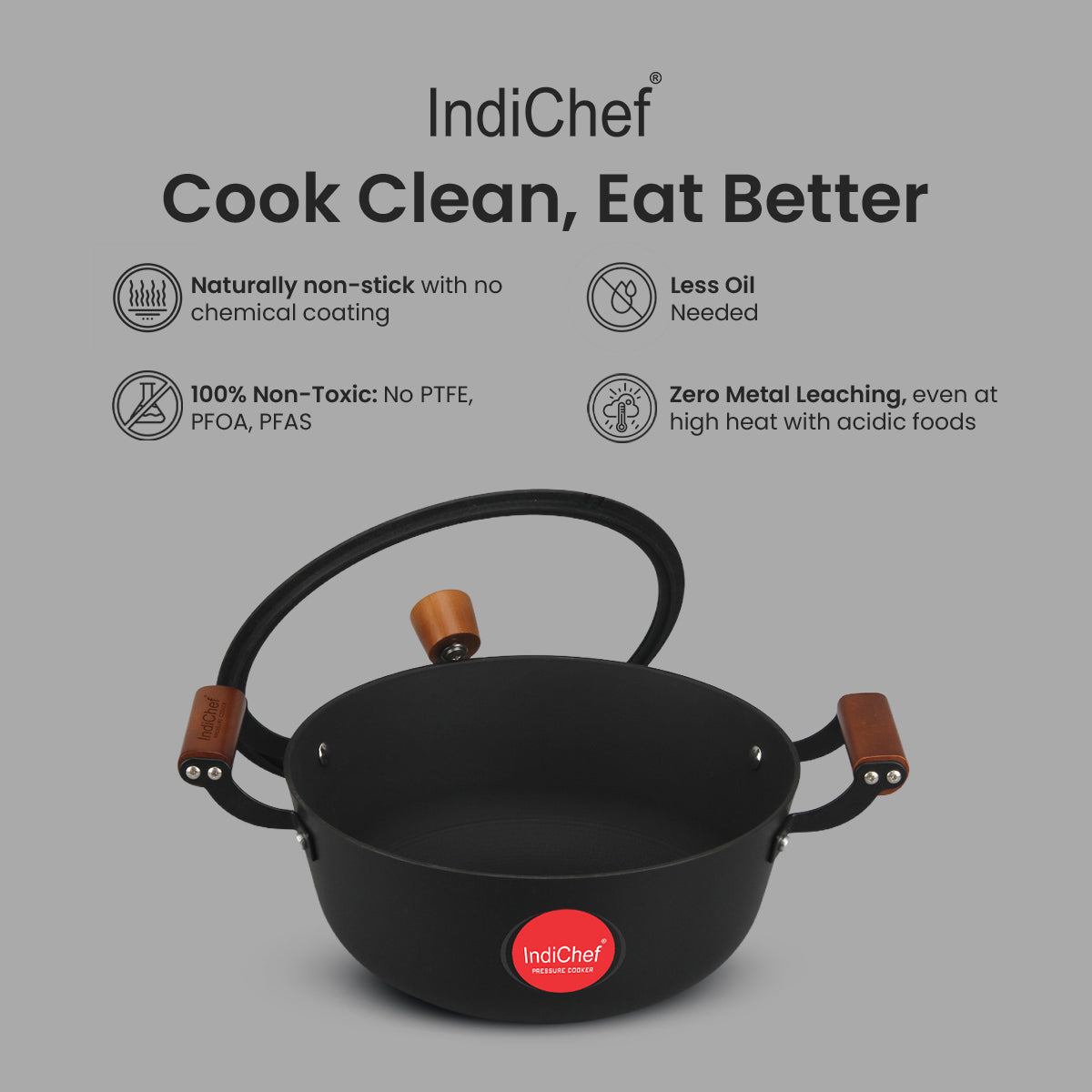 IndiChef Cast Iron Casserole With Cover Serving Dish | Food Storage And Serving Container For Kitchen Dining Use | Insulated Casserole Pot With Lid For Chapati Rice Storage | Round Food Container For Home