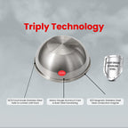 IndiChef Tri-Ply Stainless Steel Tasla | 2.5 mm Thick Heavy-Duty Base for Quick & Uniform Heating | Designed for Less-oil, Healthy Cooking | Suitable for Induction & Gas Stoves