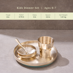 Kids Dinner Set Handcrafted In Pure Kansa (Bronze)