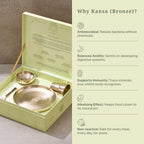 Kids Dinner Set Handcrafted In Pure Kansa (Bronze)