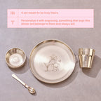 Kids Dinner Set Handcrafted In Pure Kansa (Bronze)