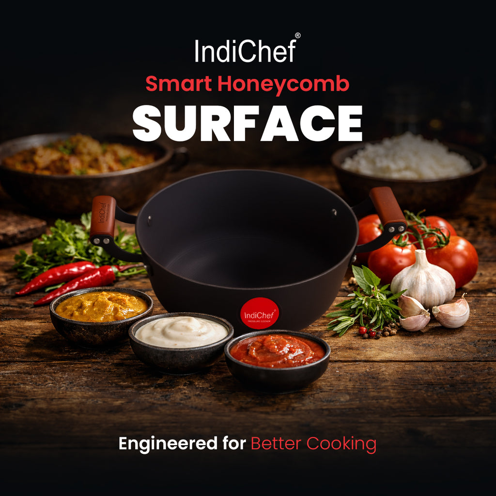 IndiChef Cast Iron Casserole With Cover Serving Dish | Food Storage And Serving Container For Kitchen Dining Use | Insulated Casserole Pot With Lid For Chapati Rice Storage | Round Food Container For Home