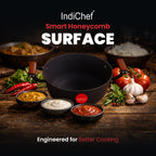 IndiChef Cast Iron Casserole With Cover Serving Dish | Food Storage And Serving Container For Kitchen Dining Use | Insulated Casserole Pot With Lid For Chapati Rice Storage | Round Food Container For Home