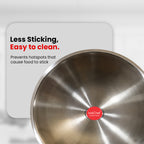 IndiChef Tri-Ply Stainless Steel Tasla | 2.5 mm Thick Heavy-Duty Base for Quick & Uniform Heating | Designed for Less-oil, Healthy Cooking | Suitable for Induction & Gas Stoves