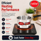 IndiChef Aluminium Induction friendly saucepan Tea Pan Milk Pan with Lid | Heavy Bottom Saucepan for Tea, Milk & Water | Heavy Weight Multipurpose Silver Cookware | Non Toxic