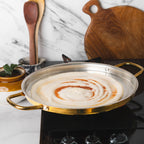 Brass Dosa Tawa with Insulated handle: Naturally Non-Stick Tava & Uses Less Oil