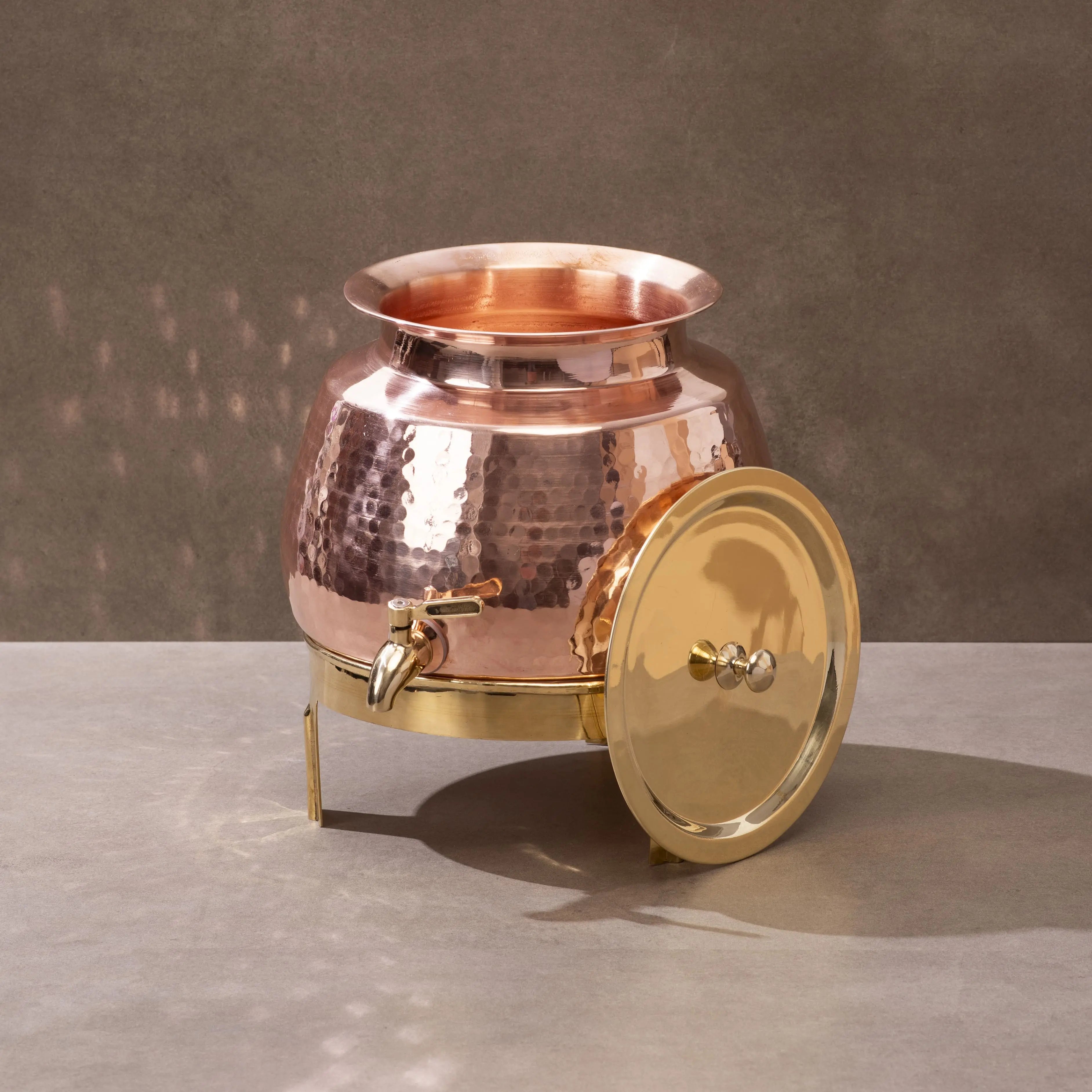 Copper Water Dispenser Set