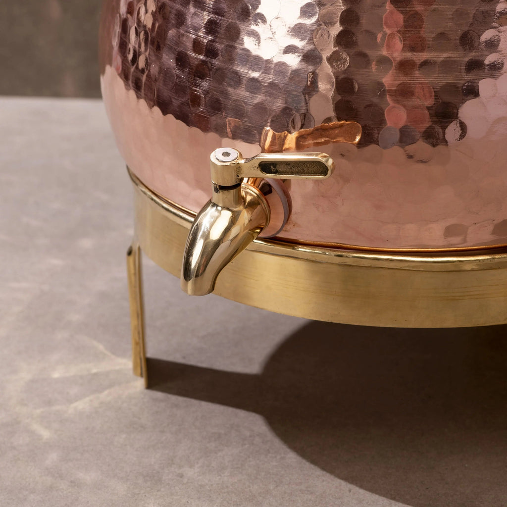 Copper Water Dispenser Set