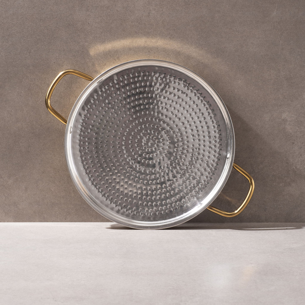 Brass Dosa Tawa with Insulated handle: Naturally Non-Stick Tava & Uses Less Oil