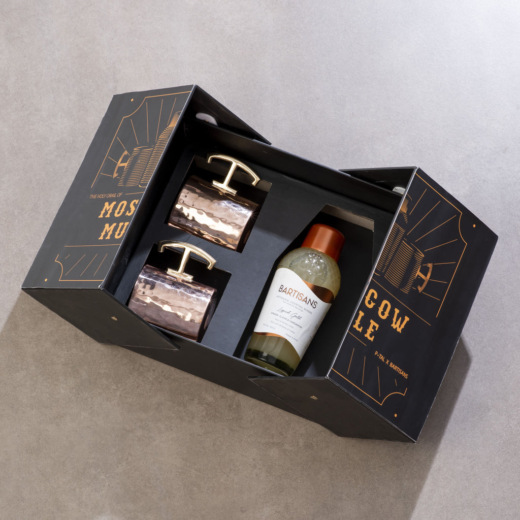 P•TAL X BARTISANS (Moscow Mule Mugs set with Liquid Gold Mixer)