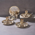 Kansa Dinner Thaali/Plate Set (10.5" Thaali/Plate) - 20 pieces dinner set (4 Thaalis, 8 Bowls, 4 Glasses and 4 Spoons)