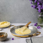 Brass Dosa Tawa with Insulated handles And Brass Ghee Pot Combo