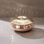 Copper Hammered Lagan - Lagaan for cooking- Naturally non stick , Non Toxic, Teflon Free