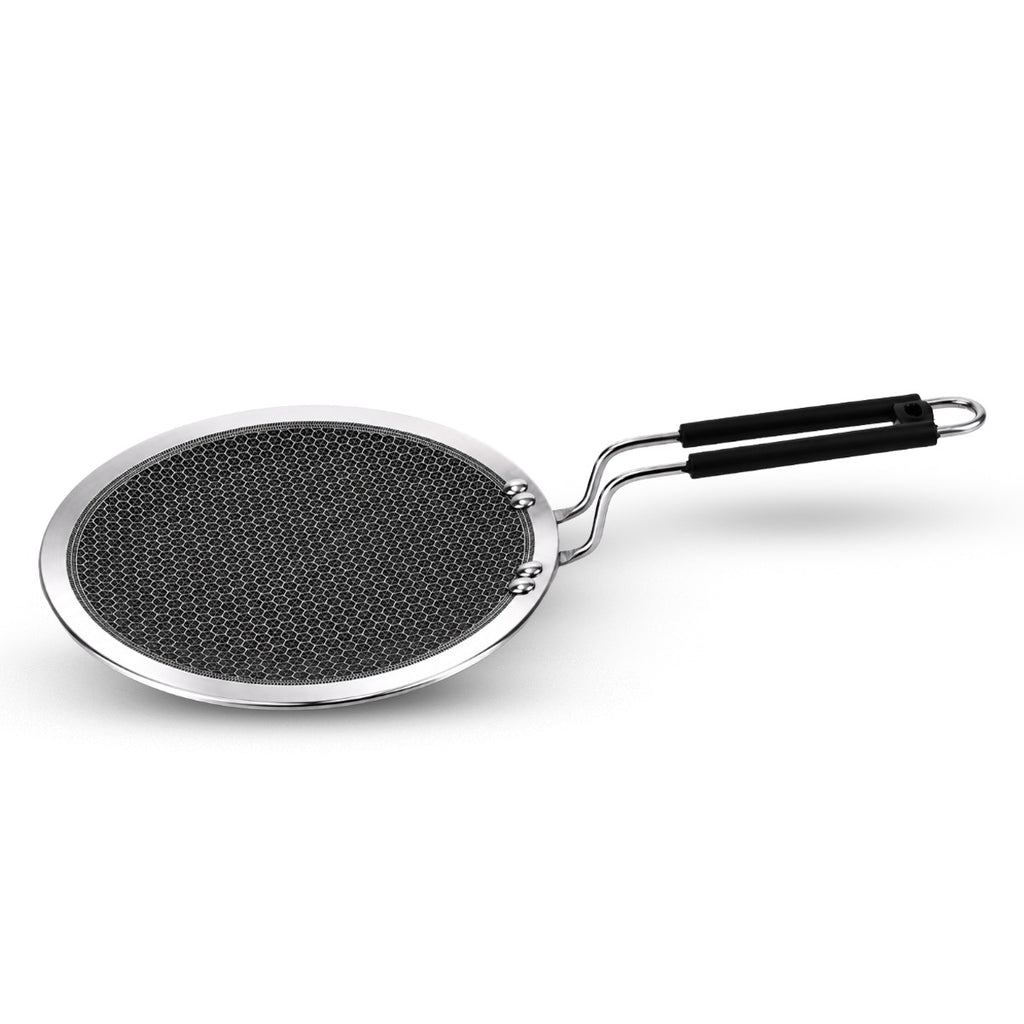 IndiChef Honeycomb triply Stainless Steel Roti Tawa | Heavy-Duty Base for Less-oil, Healthy Cooking | Suitable for Induction & Gas | Durable, Scratch-Resistant Surface | 60 month warranty