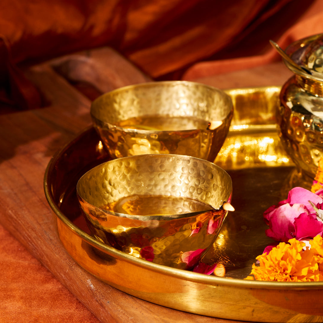 Brass Diya (set of 4 in gift box)