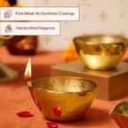 Brass Diya (set of 4 in gift box)