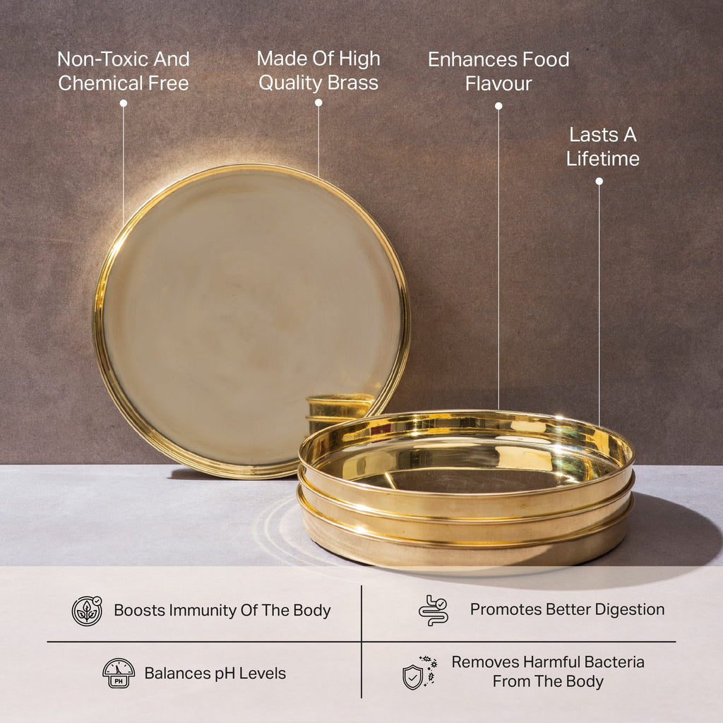 Brass Thaali- Thaali Plate for Dining/Brass Pooja Thaali