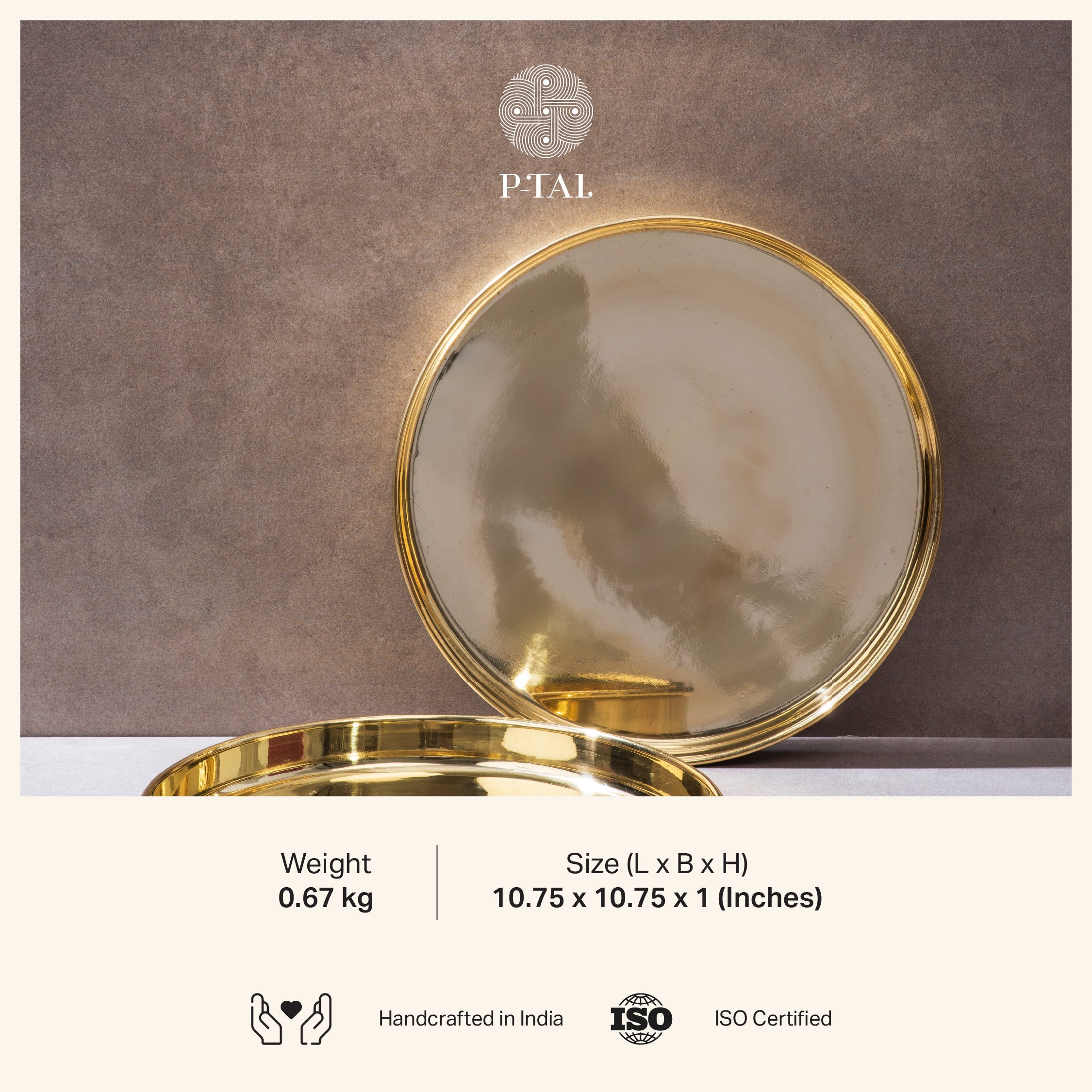 Brass Thaali- Thaali Plate for Dining/Brass Pooja Thaali