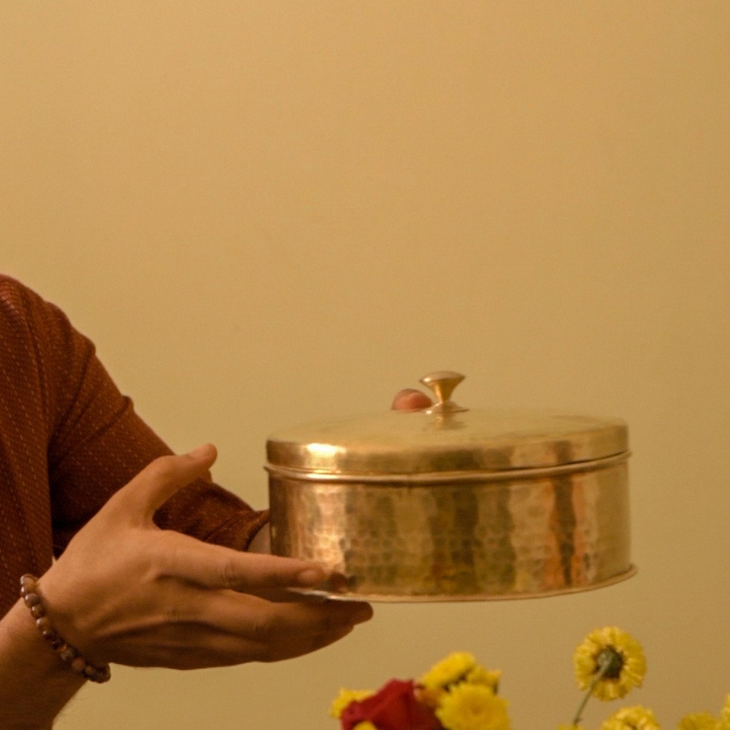Brass Chapati Box / Roti dabba
