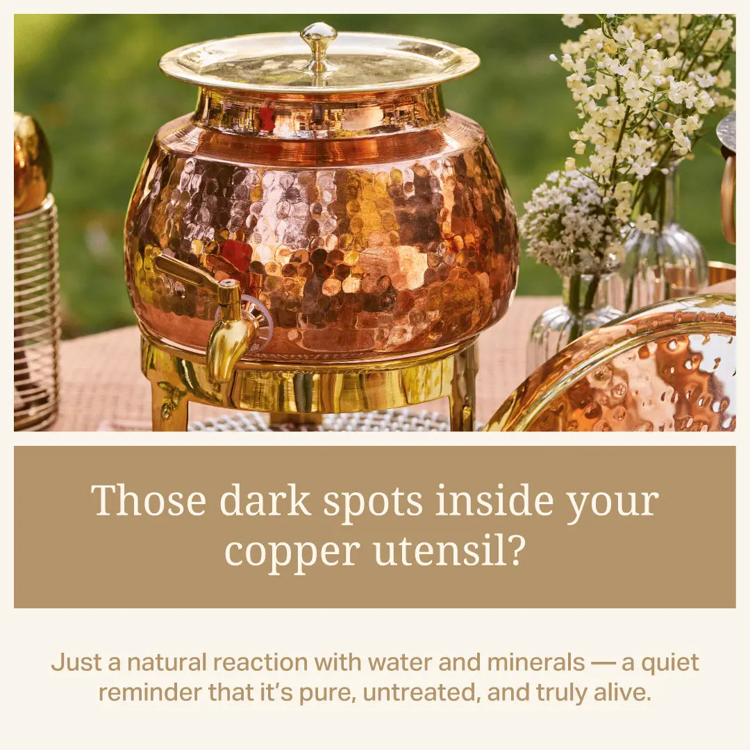 Copper Water Dispenser Set