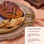 Brass Dosa Tawa with Insulated handles And Brass Ghee Pot Combo