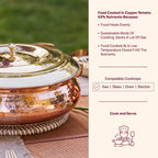 Copper Hammered Lagan - Lagaan for cooking- Naturally non stick , Non Toxic, Teflon Free