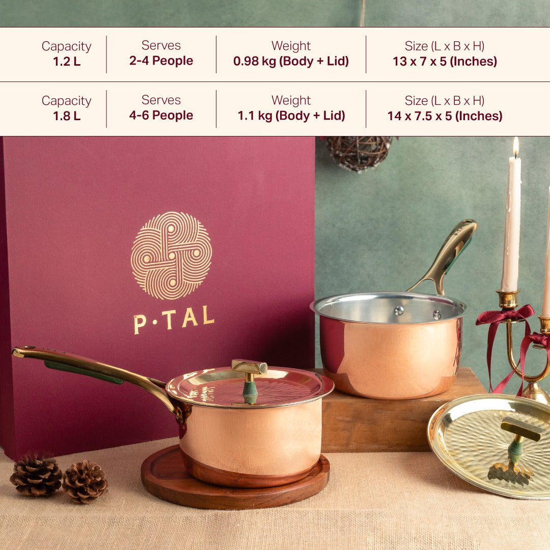 Copper Pots & Pans Set