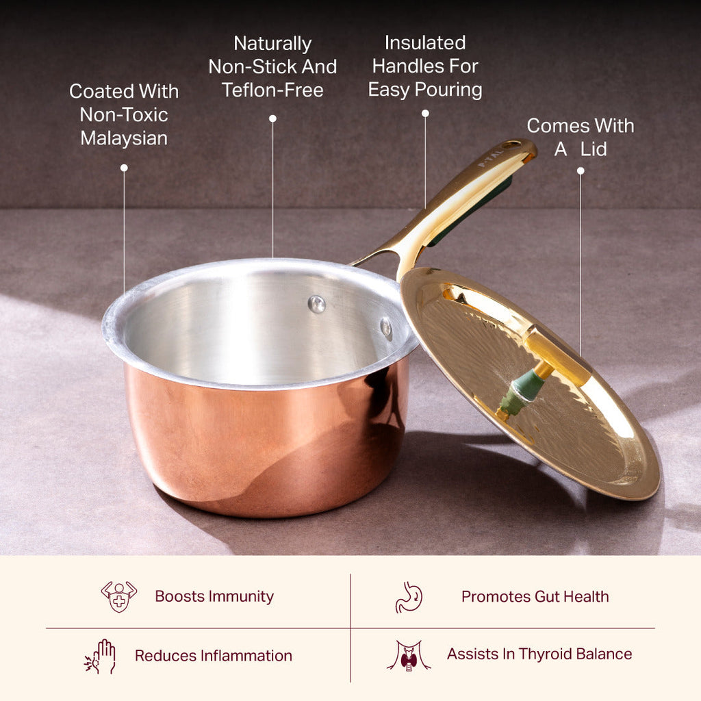 Copper Pots & Pans Set