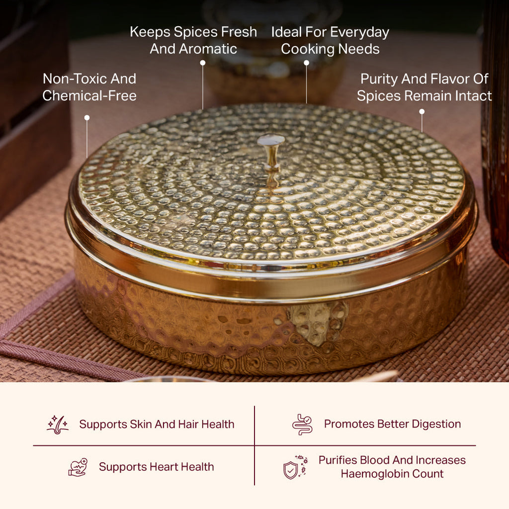 Brass Masala Daani / Spice Box