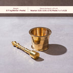 Chai Starter Kit (Brass Saucepan with Insulated handle + Brass Mortar and Pestle)