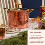 Copper Stockpots Set (Set of 2 Copper Stockpot with lids)